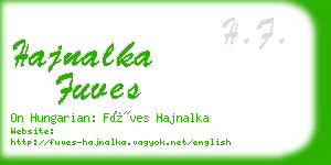 hajnalka fuves business card